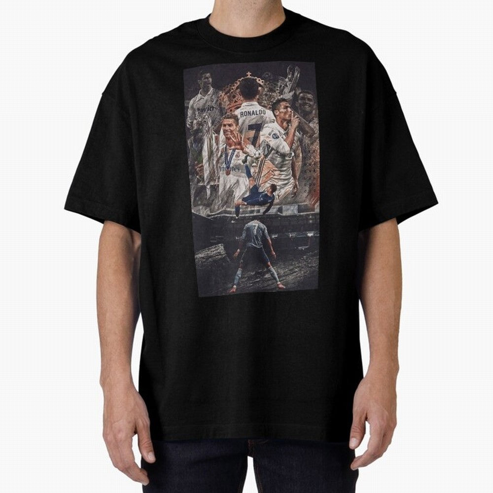 Cristiano Ronaldo Oversized T-Shirt Show Love for Legendary Goals in FIFA World Cup 2026 USA Canada Mexico Featuring Messi, England and Germany Energy, Football Passion, Legendary Performances, Festival Vibes and Supporter Community; Ideal for Fans