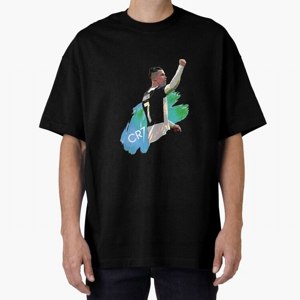 Cristiano Ronaldo Oversized T-Shirt Show Your Love for FIFA World Cup 2026 Group Stage for Fans of Messi, CR7 and Mbappe and England, France and Netherlands, Bringing Classic Soccer Heritage, Championship Pressure, Fan Loyalty and International
