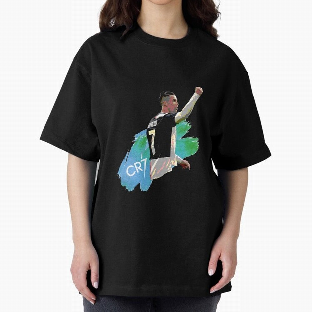 Cristiano Ronaldo Oversized T-Shirt Show Your Love for FIFA World Cup 2026 Group Stage for Fans of Messi, CR7 and Mbappe and England, France and Netherlands, Bringing Classic Soccer Heritage, Championship Pressure, Fan Loyalty and International