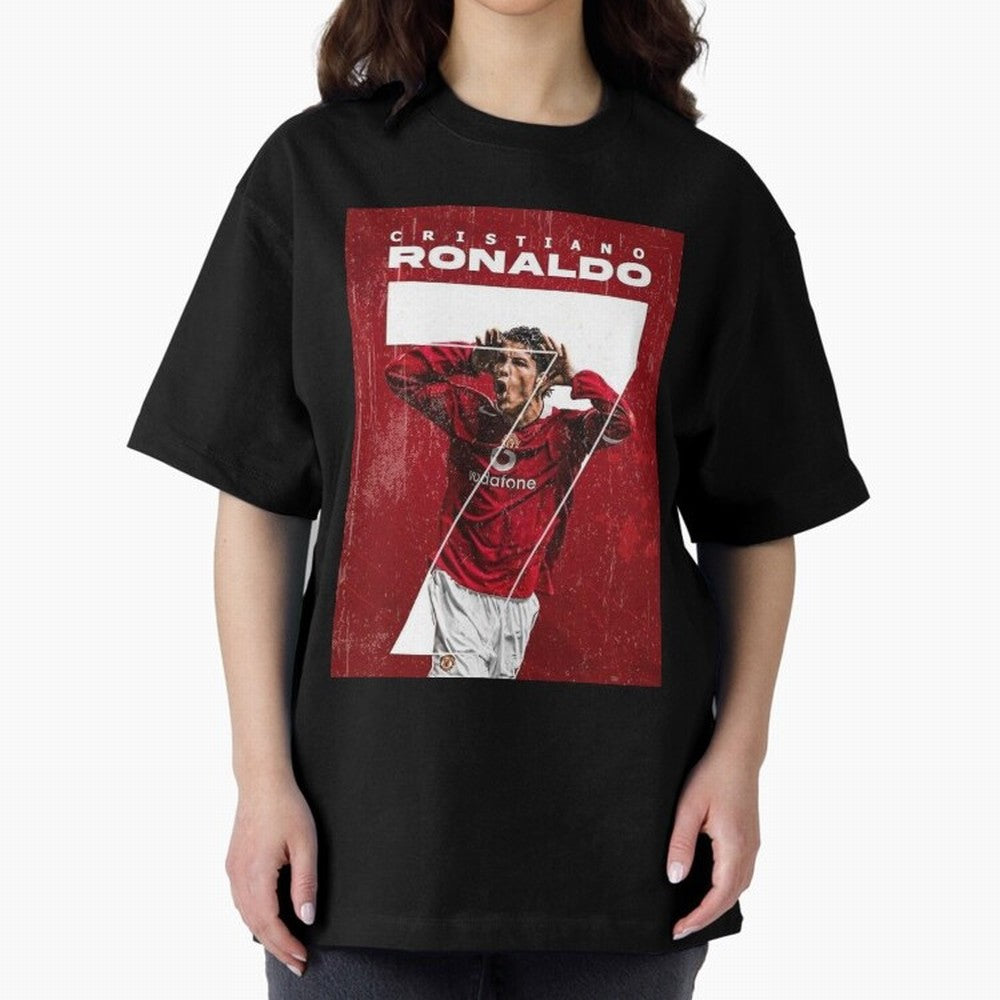 Cristiano Ronaldo Oversized T-Shirt Celebrate the Biggest Stage of FIFA World Cup 2026 Group Stage for Fans of Cristiano Ronaldo, Haaland and CR7 and Portugal, Bringing Championship Spirit, Famous Goals, Roaring Crowds and International Football