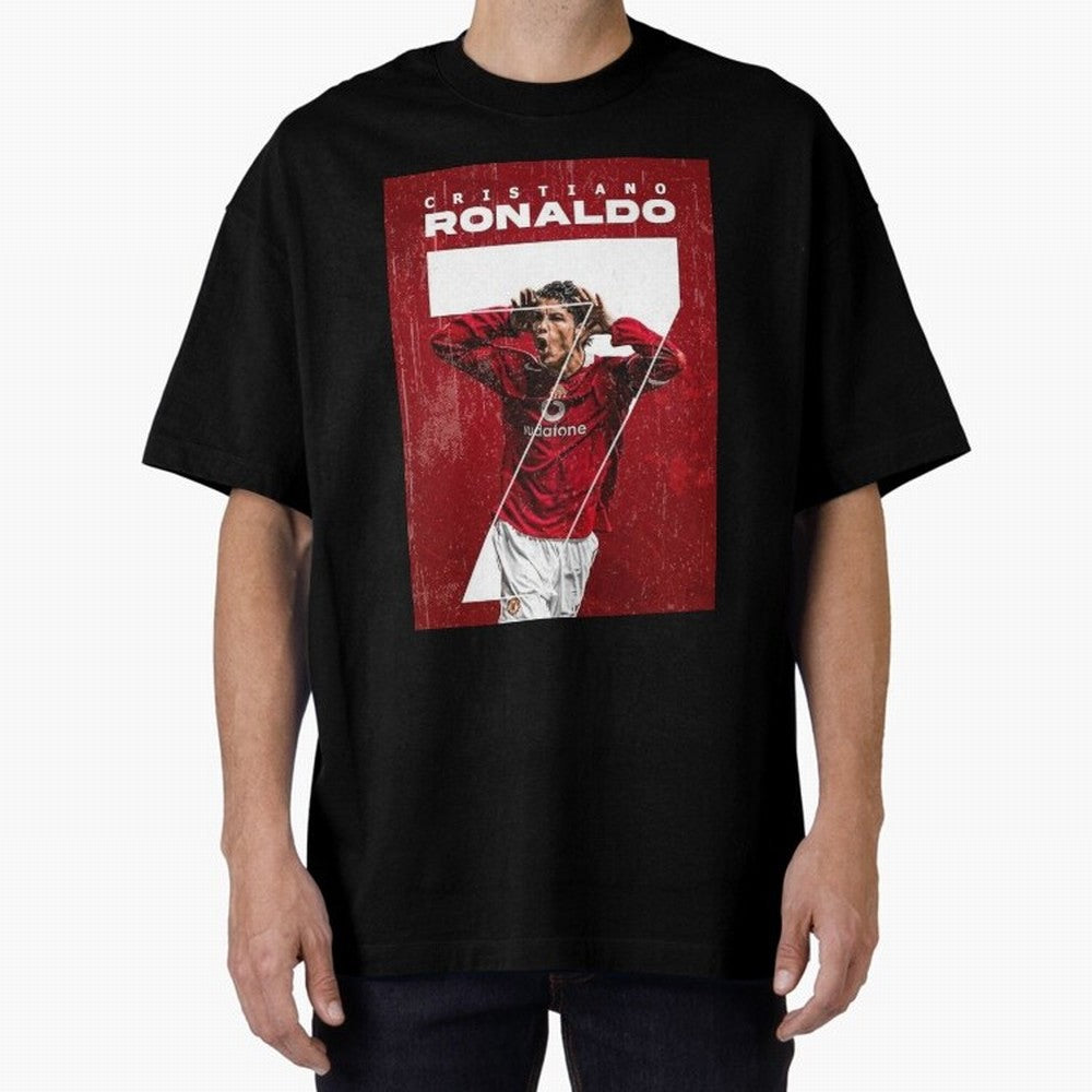 Cristiano Ronaldo Oversized T-Shirt Celebrate the Biggest Stage of FIFA World Cup 2026 Group Stage for Fans of Cristiano Ronaldo, Haaland and CR7 and Portugal, Bringing Championship Spirit, Famous Goals, Roaring Crowds and International Football
