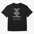 Christiano Ronaldo - Your love makes me strong. Your hate makes me unstoppable Oversized T-Shirt Step into Global Football Passion for FIFA World Cup 2026 Group Stage, Built around Messi, CR7 and Mbappe, Brazil, Portugal and Argentina, Sports