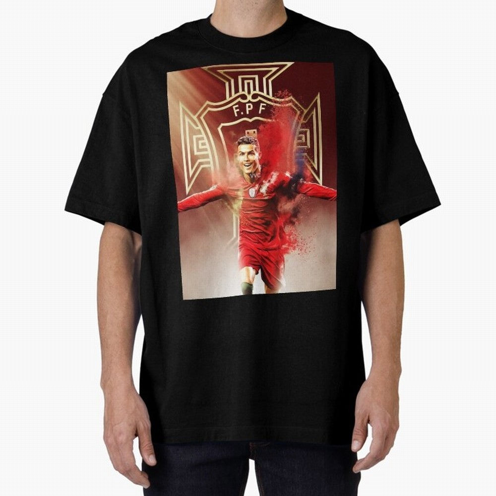 CR>7 Por Oversized T-Shirt Fuel the Hype around FIFA World Cup 2026 for Fans of CR7 and Messi and England and Germany, Bringing Match Day Excitement, Supporter Culture, Golden Goals and Global Football Passion; Ideal for Passionate Fans Who Love