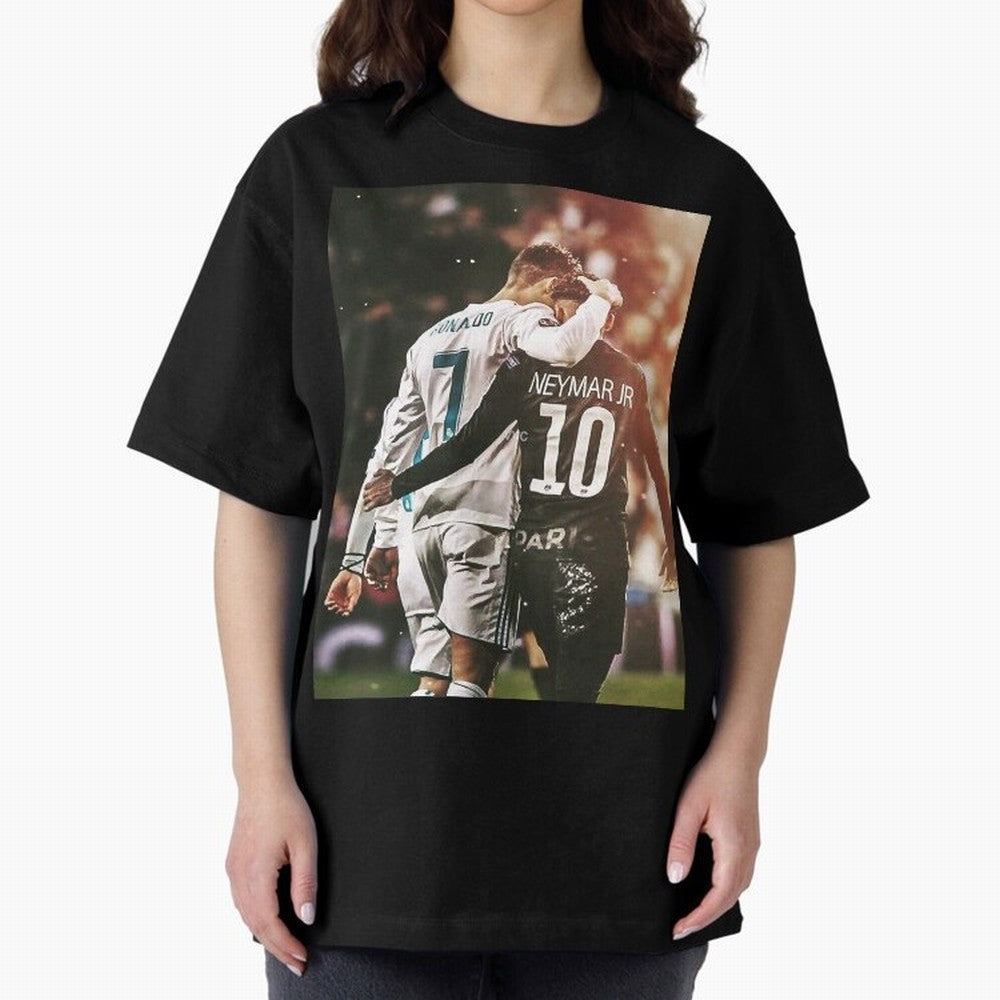 CR7 N Neymar Oversized T-Shirt Create FIFA World Cup 2026 USA Canada Mexico for Fans of Cristiano Ronaldo, Haaland and CR7 and Argentina, Bringing Match Day Excitement, Supporter Culture, Golden Goals and Global Football Passion; Perfect for
