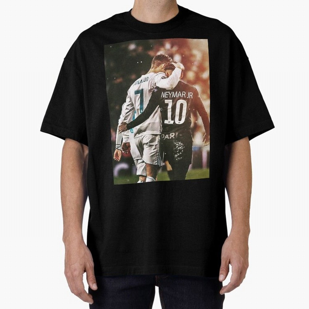 CR7 N Neymar Oversized T-Shirt Create FIFA World Cup 2026 USA Canada Mexico for Fans of Cristiano Ronaldo, Haaland and CR7 and Argentina, Bringing Match Day Excitement, Supporter Culture, Golden Goals and Global Football Passion; Perfect for