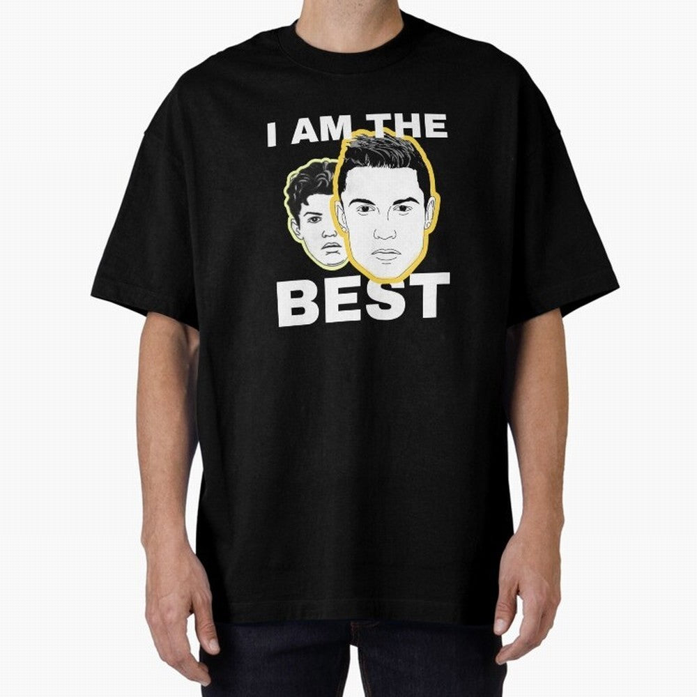 Cristiano Ronaldo - I Am The Best. Oversized T-Shirt Follow the Road to the FIFA World Cup 2026 Journey through Cristiano Ronaldo, Haaland and CR7 Highlights, Argentina, France and Brazil Pride, Vintage Soccer Flavor, Modern Football Stars,