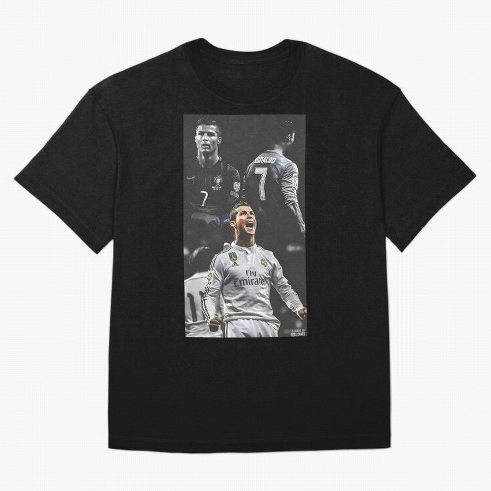 Cristiano Ronaldo CR7 Football Art Poster Oversized T-Shirt Celebrate Every Goal in FIFA World Cup 2026 USA Canada Mexico Spirit, Featuring Spain, Haaland and Mbappe, Supporter Pride, Iconic Celebrations, Legendary Names and Global Match Day