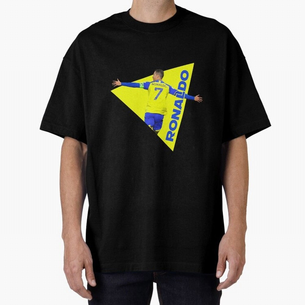Cristiano Ronaldo Oversized T-Shirt Create Global Football Passion for FIFA World Cup 2026 Group Stage, Celebrating Messi, Argentina, France and Brazil, Sports Nostalgia, International Competition, Famous Players and Unforgettable Victories; Ideal