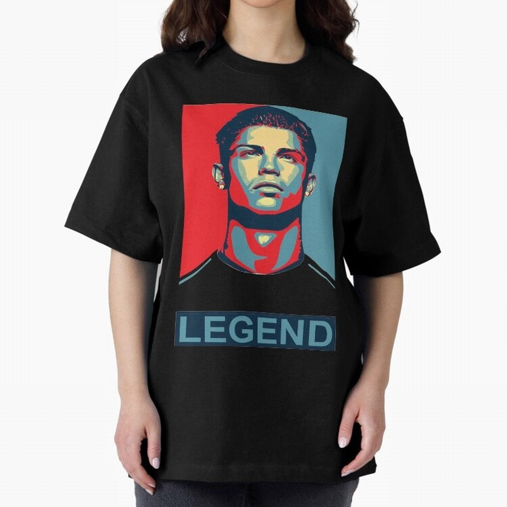 cristiano ronaldo legend Oversized T-Shirt Celebrate the Magic of FIFA World Cup 2026 USA Canada Mexico Centered on Messi, France Energy, Match Day Excitement, Supporter Culture, Golden Goals and Global Football Passion; Perfect for Supporters Who