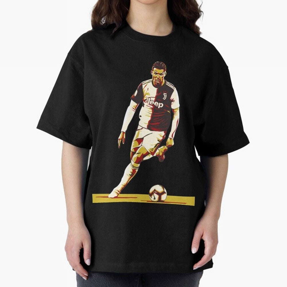 Cristiano Ronaldo Ronaldo Oversized T-Shirt Live the Energy of FIFA World Cup 2026 Spirit, Capturing Argentina, France and Brazil, Neymar, Retro Football Energy, Iconic Rivalries, Trophy Chase Drama and Stadium Atmosphere; Perfect for People Who