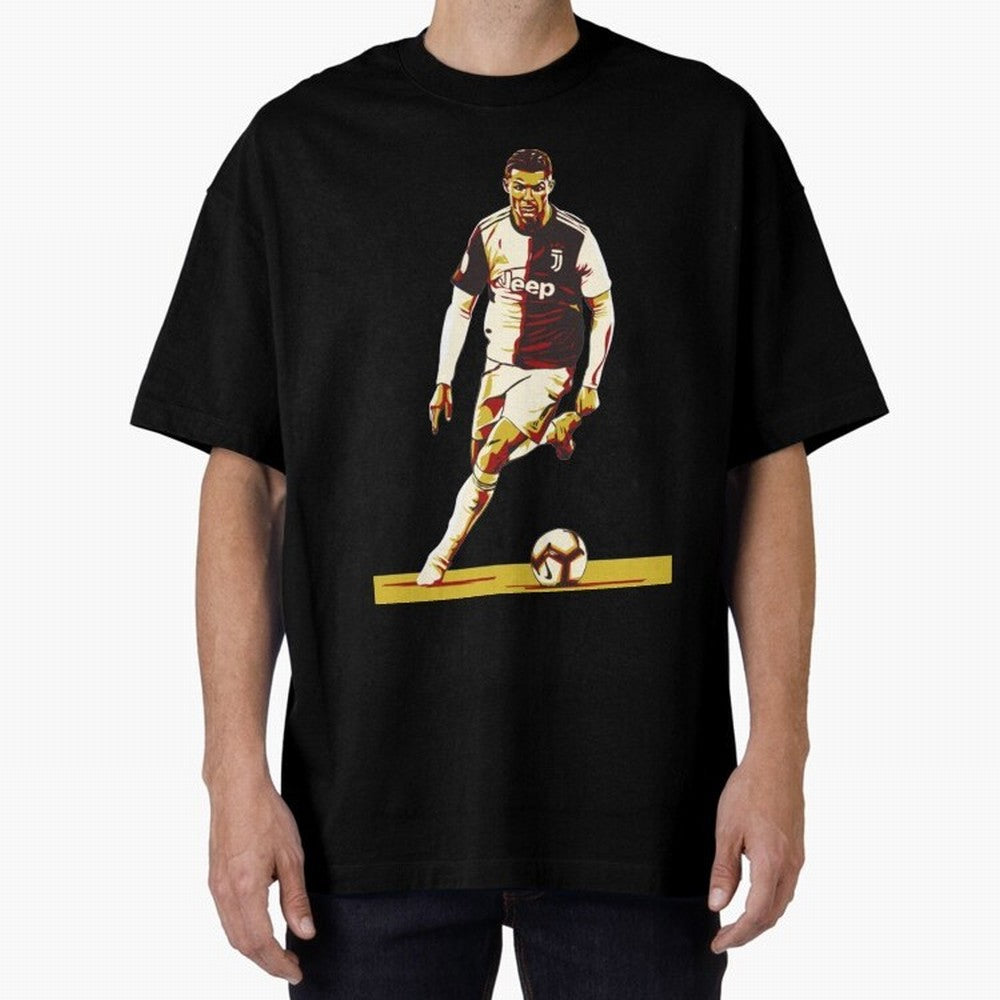 Cristiano Ronaldo Ronaldo Oversized T-Shirt Live the Energy of FIFA World Cup 2026 Spirit, Capturing Argentina, France and Brazil, Neymar, Retro Football Energy, Iconic Rivalries, Trophy Chase Drama and Stadium Atmosphere; Perfect for People Who
