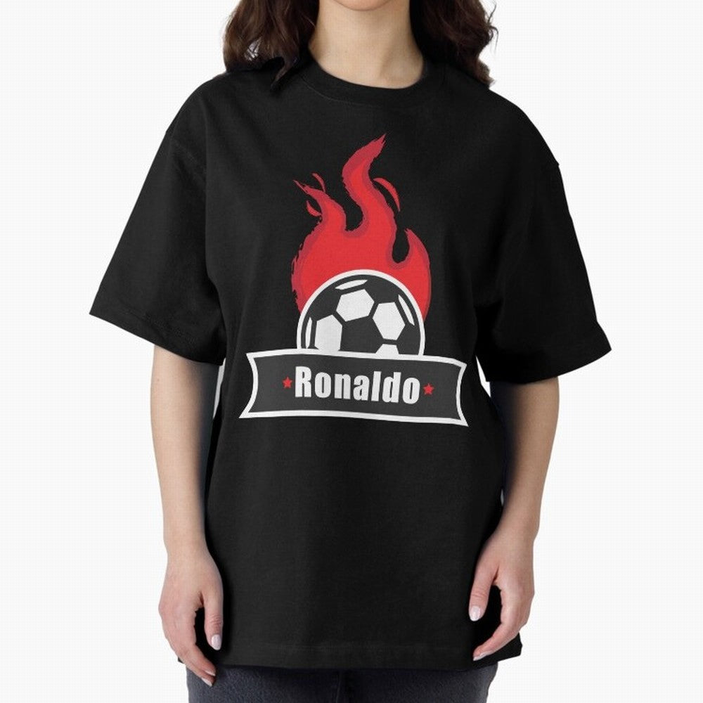 Football Player Design Oversized T-Shirt Back the Journey through Match Day Hype around FIFA World Cup 2026 Group Stage, CR7, England, Vintage Soccer Flavor, Modern Football Stars, National Flags and Final Night Emotion; Built for Supporters