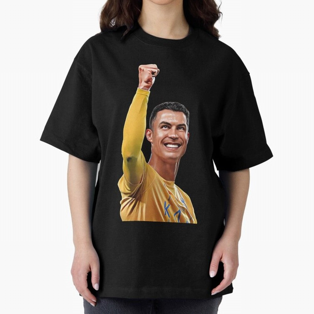 Cristiano Ronaldo - CR 7 Celebration Oversized T-Shirt Celebrate Fan Favorites in the FIFA World Cup 2026 Group Stage Journey through Haaland Highlights, Argentina, France and Brazil Pride, Sports Nostalgia, International Competition, Famous