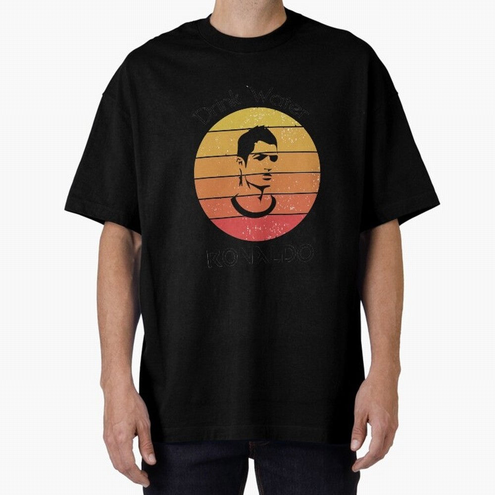 drink water ronaldo Oversized T-Shirt Discover FIFA World Cup 2026 USA Canada Mexico with Cristiano Ronaldo, Portugal Energy, Game Day Rituals, Football Legends, Country Pride and the Road to the Final; Built for Supporters Chasing Trophy Dreams,