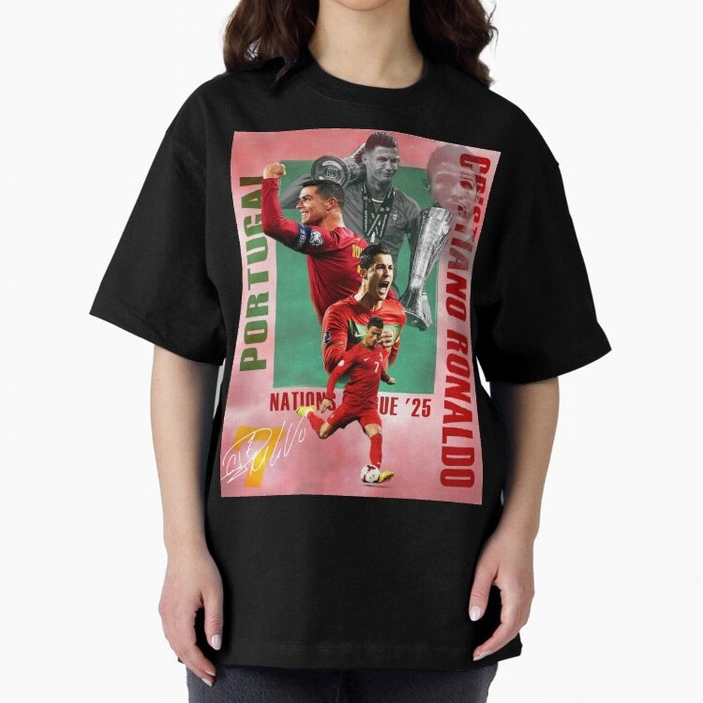 Cristiano Ronaldo Portugal Football Legend Oversized T-Shirt Enjoy the Biggest Football Party of FIFA World Cup 2026 Group Stage Spirit, with Netherlands, CR7 and Messi, Tournament Hype, Historic Matchups, Family Viewing Parties and Global Sports