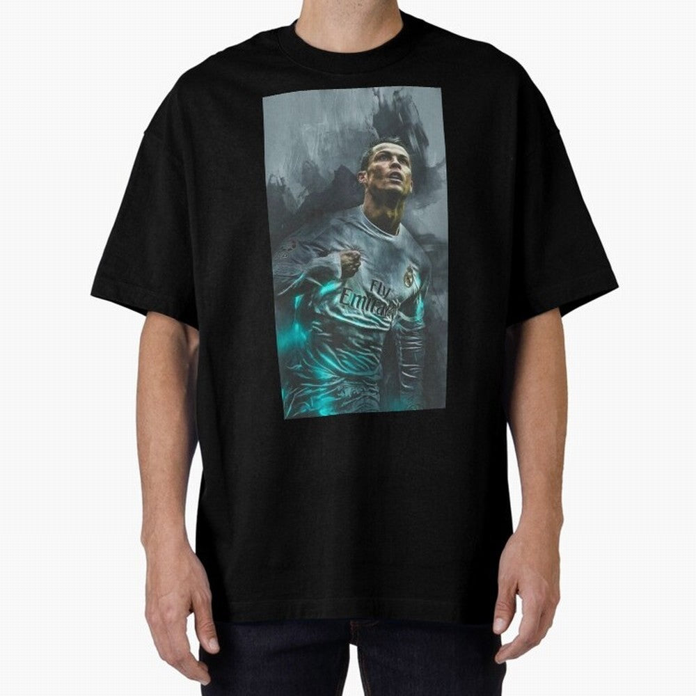Cristiano Ronaldo Oversized T-Shirt Celebrate the Stars of FIFA World Cup 2026 Spirit, Built around Spain and Netherlands, Mbappe, Sports Nostalgia, International Competition, Famous Players and Unforgettable Victories; Great for Supporters Who