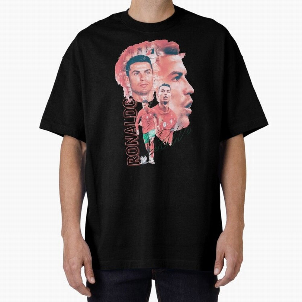 Cristiano Ronaldo Design Oversized T-Shirt Represent Fans Who Live for Match Day Hype around FIFA World Cup 2026, Messi, Neymar and Mbappe, Spain, Soccer Culture, Superstar Moments, National Team Dreams and Competitive Fire; Made for Collectors Who