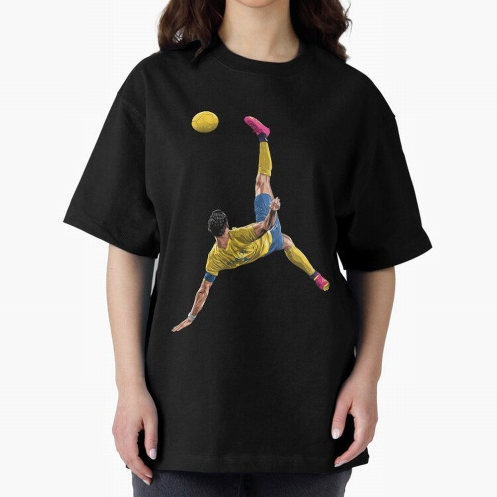 CRISTIANO RONALDO BICYCLE KICK GOAL AL NASSR Classic Oversized T-Shirt Honor Football Greatness during the FIFA World Cup 2026 Journey through Cristiano Ronaldo, Haaland and CR7 Highlights, Portugal, Spain and Germany Pride, Sports Nostalgia,