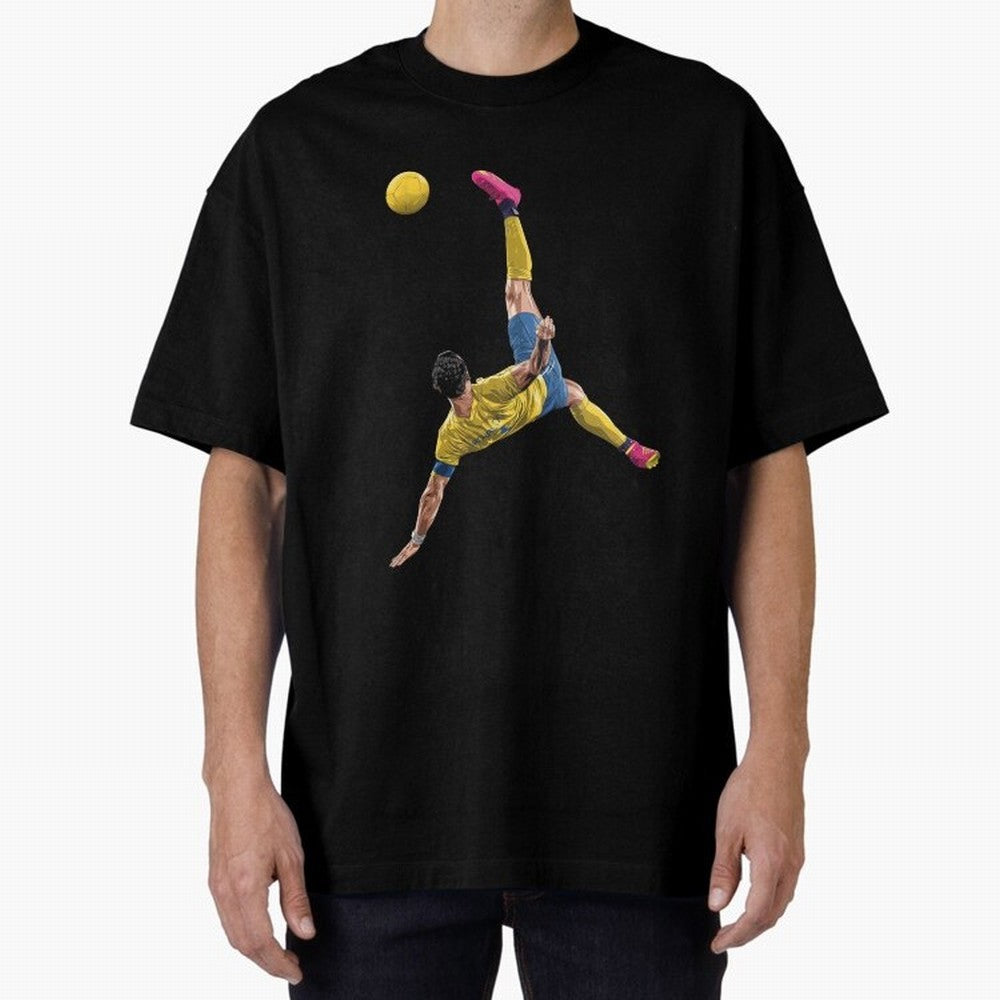 CRISTIANO RONALDO BICYCLE KICK GOAL AL NASSR Classic Oversized T-Shirt Honor Football Greatness during the FIFA World Cup 2026 Journey through Cristiano Ronaldo, Haaland and CR7 Highlights, Portugal, Spain and Germany Pride, Sports Nostalgia,