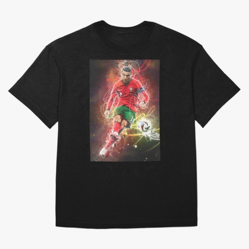 Cristiano Ronaldo Oversized T-Shirt Support Match Day Hype around FIFA World Cup 2026 Group Stage, Messi, CR7 and Mbappe, Netherlands, Classic Soccer Heritage, Championship Pressure, Fan Loyalty and International Pride; Perfect for Fans,