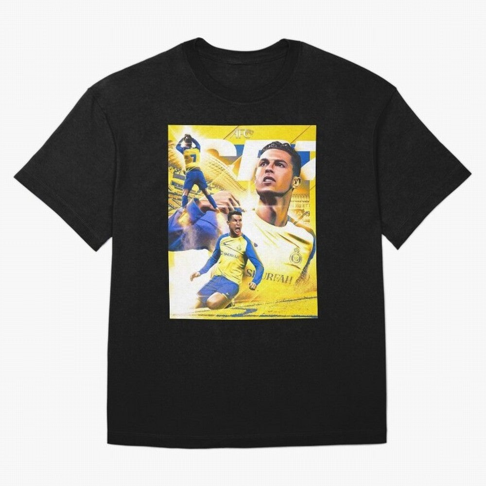 Cristiano Ronaldo Al-Nassr Football Club Oversized T-Shirt Follow the FIFA World Cup 2026 USA Canada Mexico Journey through Cristiano Ronaldo, Haaland and CR7 Highlights, Spain and Netherlands Pride, Champion Mindset, Group Stage Buzz, Knockout