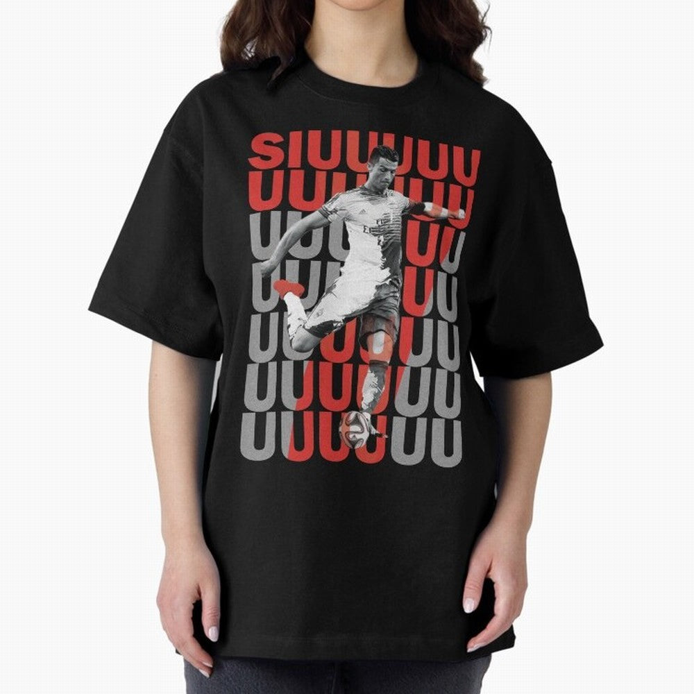 Siuuuuuu Cristiano Ronaldo Classic Oversized T-Shirt Join FIFA World Cup 2026 USA Canada Mexico with Cristiano Ronaldo, Haaland and CR7, Brazil Energy, Classic Soccer Heritage, Championship Pressure, Fan Loyalty and International Pride; Great for