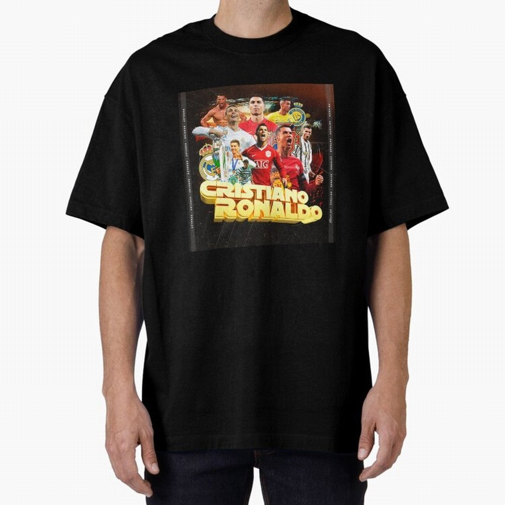Cristiano Ronaldo Best of Career Oversized T-Shirt Cheer through Every Moment of FIFA World Cup 2026 USA Canada Mexico for Fans of Neymar, Haaland and Cristiano Ronaldo and Portugal, Bringing Supporter Pride, Iconic Celebrations, Legendary Names