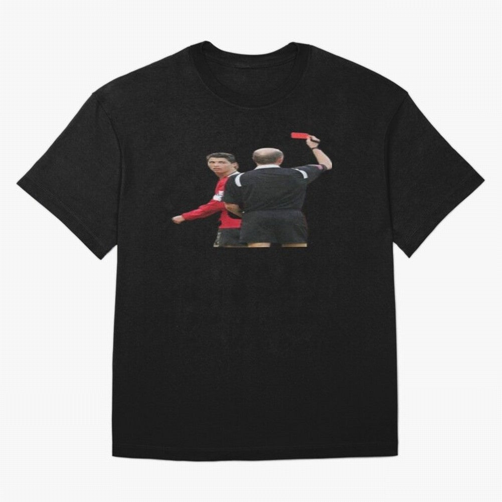 Cristiano Ronaldo Red Card Oversized T-Shirt Feel International Energy from FIFA World Cup 2026 Spirit, Celebrating Spain, CR7 and Messi, Football History, Final Match Energy, Crowd Noise and Once in a Lifetime Moments; Perfect for People Who Love