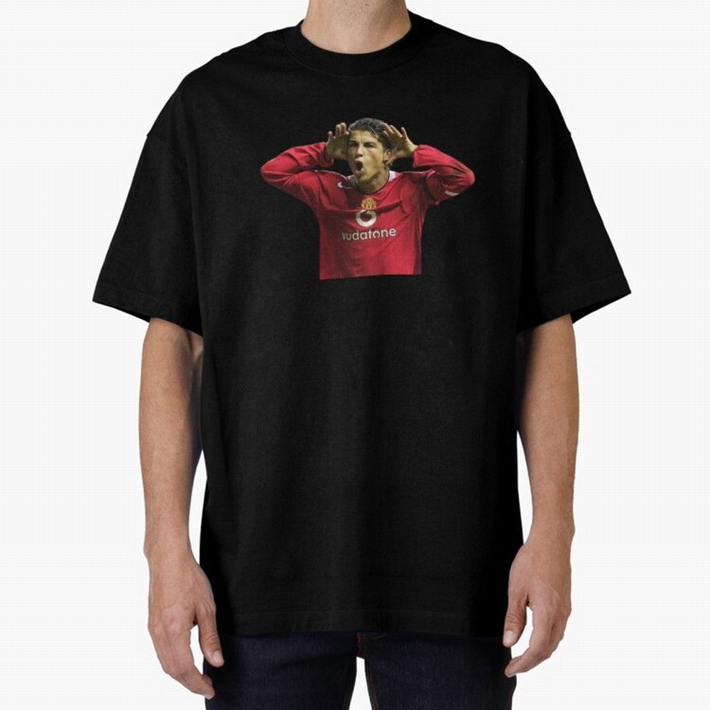 Crisitano Ronaldo Oversized T-Shirt Celebrate the Road through Global Football Passion for FIFA World Cup 2026 Group Stage, Highlighting Mbappe, France and Portugal, Goal Celebration Energy, Supporter Heritage, Football Icons and Worldwide