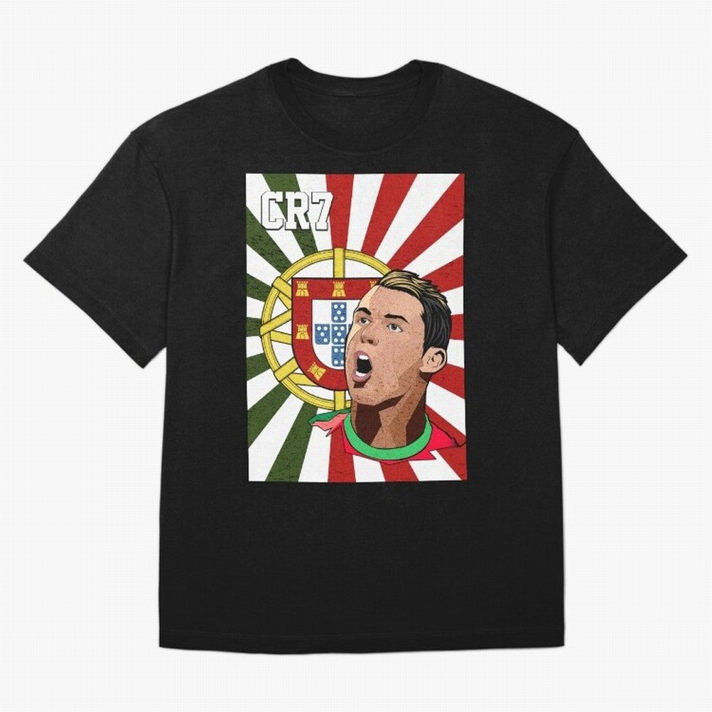 Cristiano Ronaldo 7 Oversized T-Shirt Celebrate Unforgettable Nights in Global Football Passion for FIFA World Cup 2026 Group Stage, Built around Mbappe and Neymar, Portugal, Supporter Pride, Iconic Celebrations, Legendary Names and Global Match