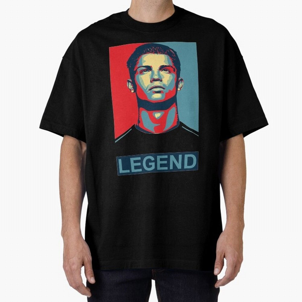 cristiano ronaldo legend Oversized T-Shirt Share FIFA World Cup 2026 USA Canada Mexico with Haaland and Mbappe, Argentina Energy, Game Day Rituals, Football Legends, Country Pride and the Road to the Final; Perfect for Fans, Collectors, Family