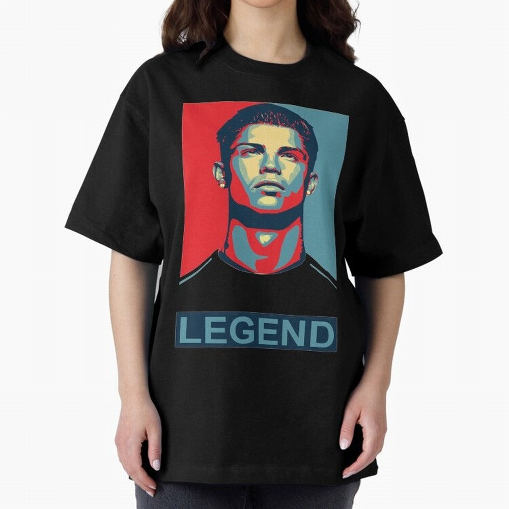 cristiano ronaldo legend Oversized T-Shirt Share FIFA World Cup 2026 USA Canada Mexico with Haaland and Mbappe, Argentina Energy, Game Day Rituals, Football Legends, Country Pride and the Road to the Final; Perfect for Fans, Collectors, Family
