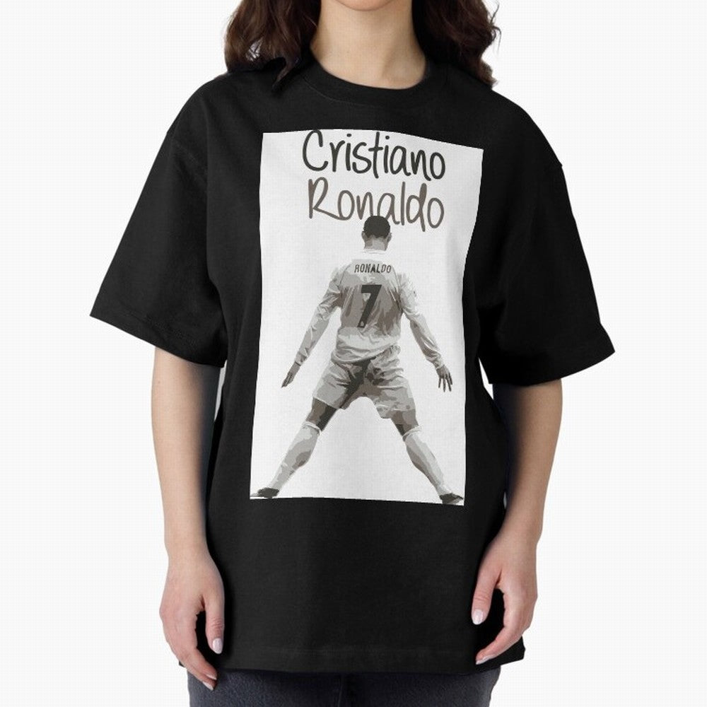 Cristiano Ronaldo Celebration Oversized T-Shirt Make Your Look Match Global Football Passion for FIFA World Cup 2026 USA Canada Mexico, Made for Messi and Cristiano Ronaldo, England, Champion Mindset, Group Stage Buzz, Knockout Tension and