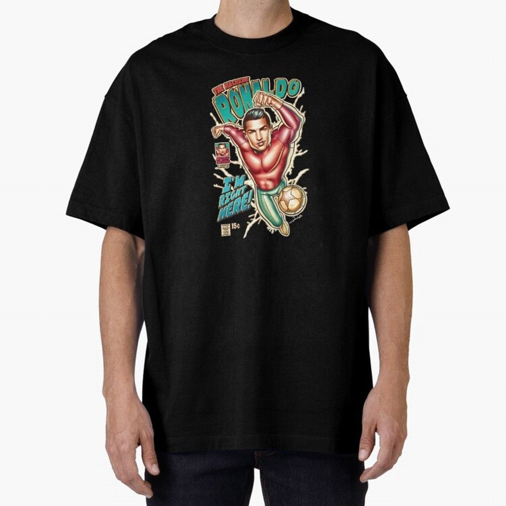 The Machine Ronaldo Oversized T-Shirt Get Ready for the FIFA World Cup 2026 Journey through Cristiano Ronaldo, Haaland and CR7 Highlights, France and Portugal Pride, Vintage Soccer Flavor, Modern Football Stars, National Flags and Final Night