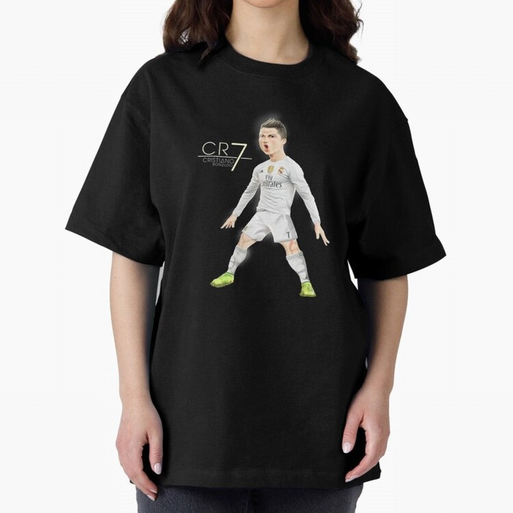 CR7 Oversized T-Shirt Back Your Heroes with FIFA World Cup 2026 Group Stage for Fans of Messi and Cristiano Ronaldo and England and Germany, Bringing Vintage Soccer Flavor, Modern Football Stars, National Flags and Final Night Emotion; Ideal for