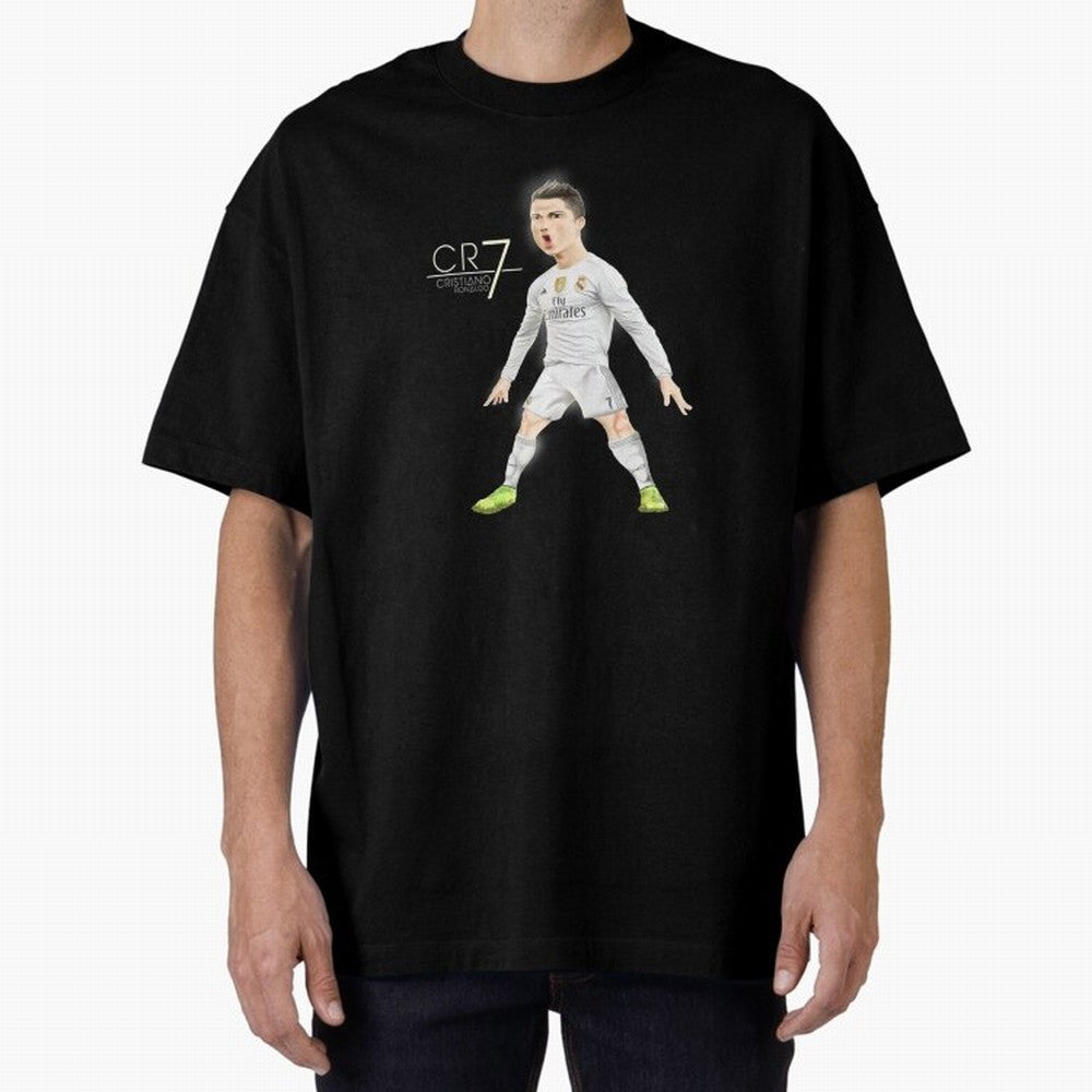 CR7 Oversized T-Shirt Back Your Heroes with FIFA World Cup 2026 Group Stage for Fans of Messi and Cristiano Ronaldo and England and Germany, Bringing Vintage Soccer Flavor, Modern Football Stars, National Flags and Final Night Emotion; Ideal for