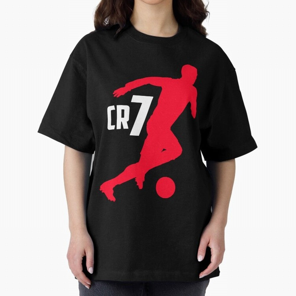 Cristiano Ronaldo Oversized T-Shirt Make Every Kick Count in Match Day Hype around FIFA World Cup 2026 Group Stage, CR7, France and Portugal, Classic Soccer Heritage, Championship Pressure, Fan Loyalty and International Pride; Perfect for Fans,
