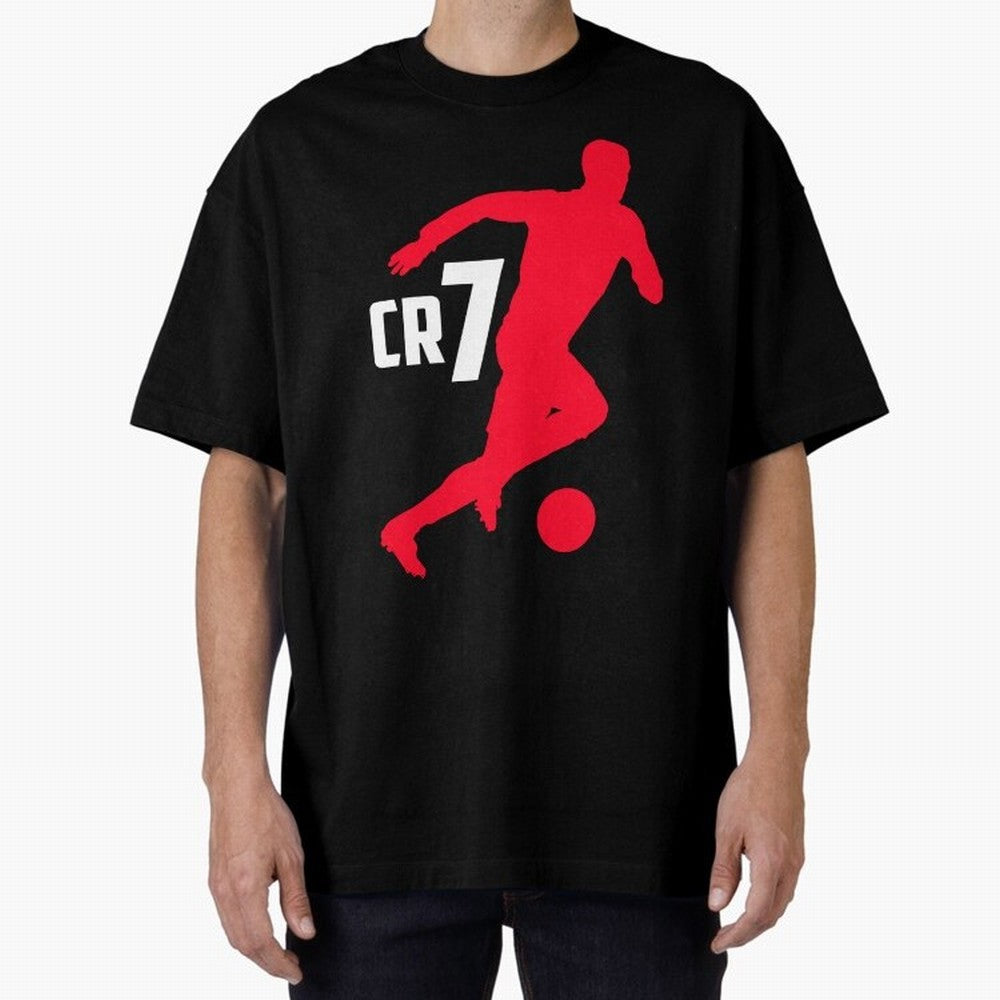 Cristiano Ronaldo Oversized T-Shirt Make Every Kick Count in Match Day Hype around FIFA World Cup 2026 Group Stage, CR7, France and Portugal, Classic Soccer Heritage, Championship Pressure, Fan Loyalty and International Pride; Perfect for Fans,