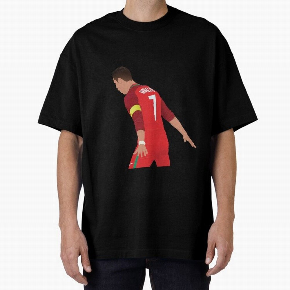 Cristiano Ronaldo - Portugal Oversized T-Shirt Celebrate the Magic of FIFA World Cup 2026 USA Canada Mexico Inspired by Haaland and Mbappe, Spain Energy, Fan Favorite Moments, National Team Passion, Big Match Drama and Soccer History; Great for