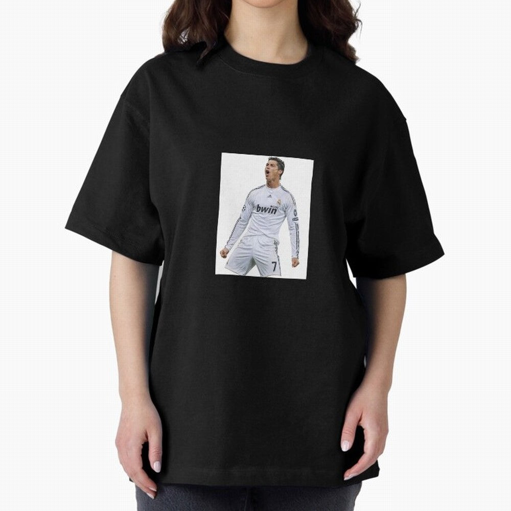 Cristiano Ronaldo 2009 real madrid cr7 Oversized T-Shirt Celebrate Fan Favorites in Global Football Passion for FIFA World Cup 2026, Celebrating Mbappe, England, France and Netherlands, Goal Celebration Energy, Supporter Heritage, Football Icons