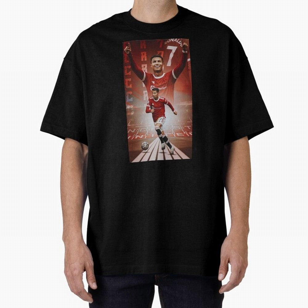 Cristiano Ronaldo Manchester Home 202122 , Ronaldo Gifts, Ronaldo Best Selling , Ronaldo Top Items Oversized T-Shirt Represent Match Day Hype around FIFA World Cup 2026 USA Canada Mexico, Haaland and Mbappe, Netherlands, Classic Soccer Heritage,