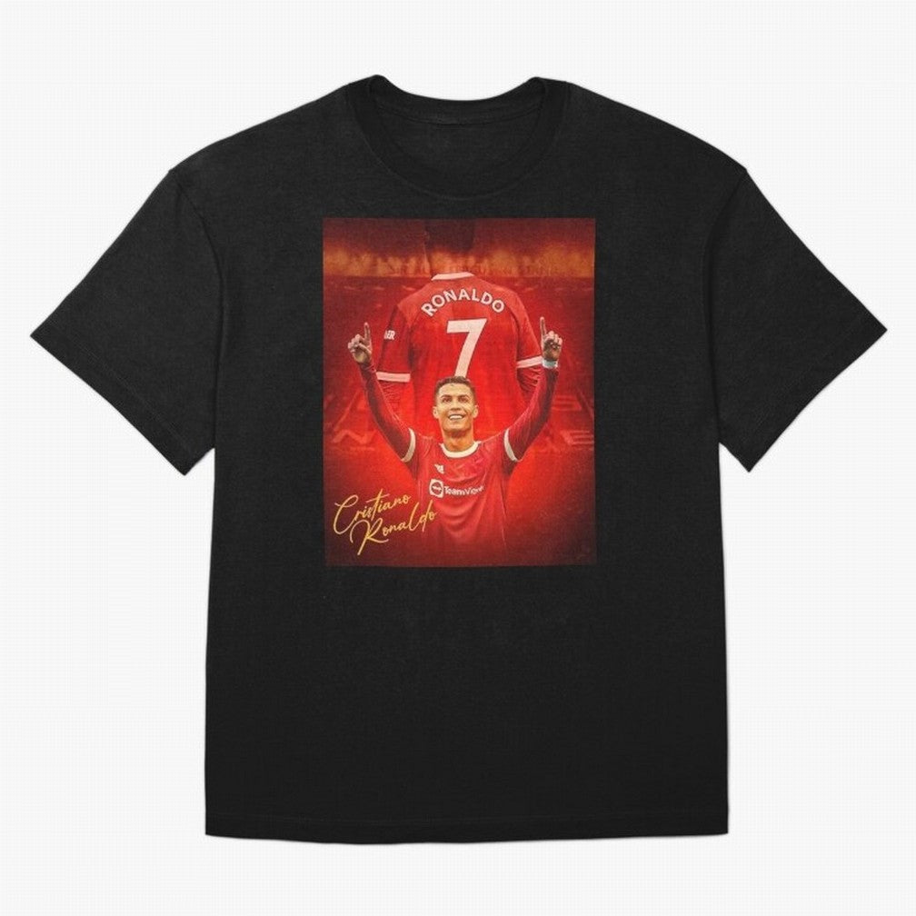 Cristiano Ronaldo Poster Oversized T-Shirt Carry the Colors and Pride of Global Football Passion for FIFA World Cup 2026, Highlighting Messi, Neymar and Mbappe, England and Germany, Goal Celebration Energy, Supporter Heritage, Football Icons and