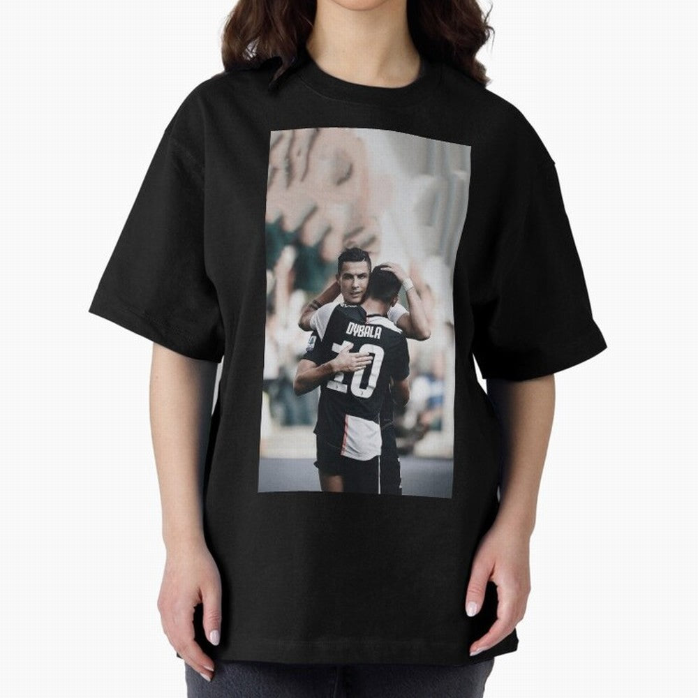 ronaldo with dybala Oversized T-Shirt Share the Excitement of FIFA World Cup 2026 Group Stage Celebrating Messi, Spain and Netherlands Energy, Supporter Pride, Iconic Celebrations, Legendary Names and Global Match Day Energy; Great for Supporters