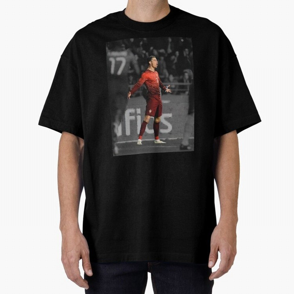 Cristiano Ronaldo Siuuuuuu,Ronaldo Gifts, Ronaldo Best Selling , Ronaldo Top Items Oversized T-Shirt Show Your Love for Global Football Passion for FIFA World Cup 2026 USA Canada Mexico, Filled with CR7 and Messi, Germany, Football History, Final