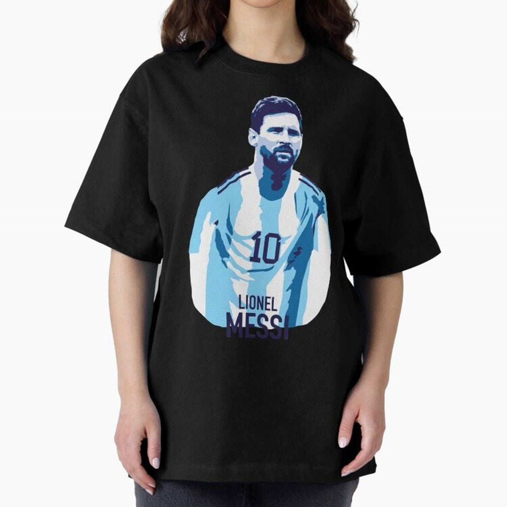Messi Oversized T-Shirt Celebrate Golden Goal Energy in FIFA World Cup 2026 for Fans of Haaland and Netherlands, Bringing Championship Spirit, Famous Goals, Roaring Crowds and International Football Unity; Built for Supporters Chasing Trophy