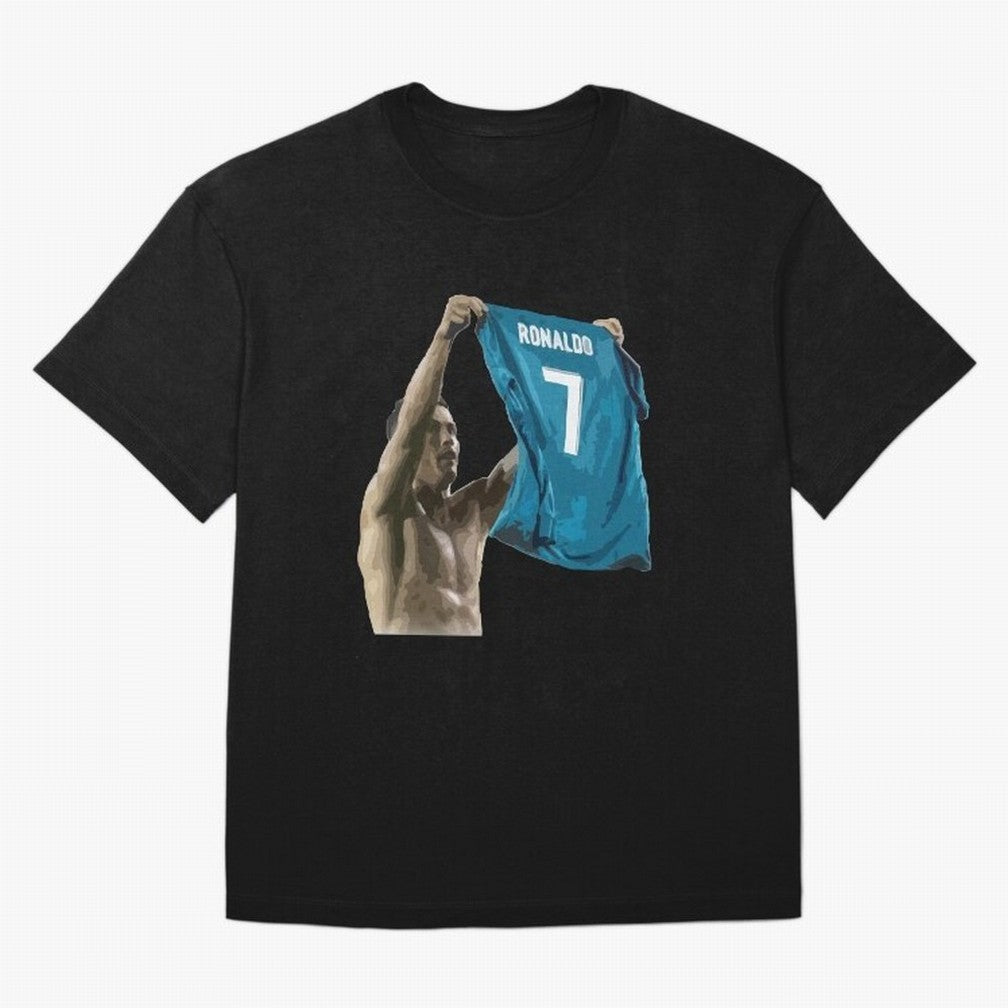 Cristiano Ronaldo celebration goal against Barcelona Oversized T-Shirt Carry National Pride through Match Day Hype around FIFA World Cup 2026 Group Stage, Mbappe and Neymar, Spain, Champion Mindset, Group Stage Buzz, Knockout Tension and Passionate