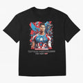 Cristiano Ronaldo Captain Portuguese Oversized T-Shirt Feel the Roar of FIFA World Cup 2026 USA Canada Mexico Centered on Mbappe, England, France and Netherlands Energy, Champion Mindset, Group Stage Buzz, Knockout Tension and Passionate Fan