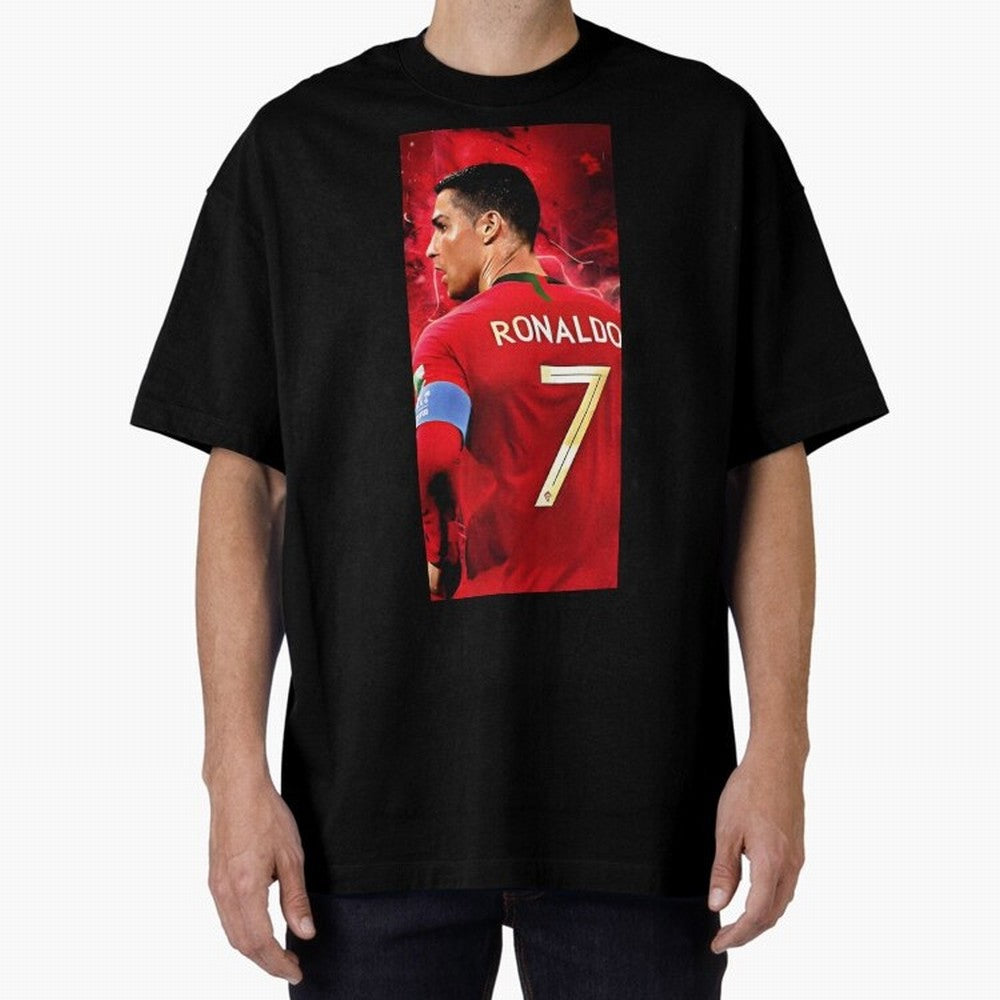Cristiano Ronaldo Oversized T-Shirt Bring Match Day Fire to FIFA World Cup 2026 USA Canada Mexico for Fans of Cristiano Ronaldo and Spain, Bringing Football Festival Excitement, Trophy Ambitions, Country Rivalries and Star Player Buzz; Ideal for