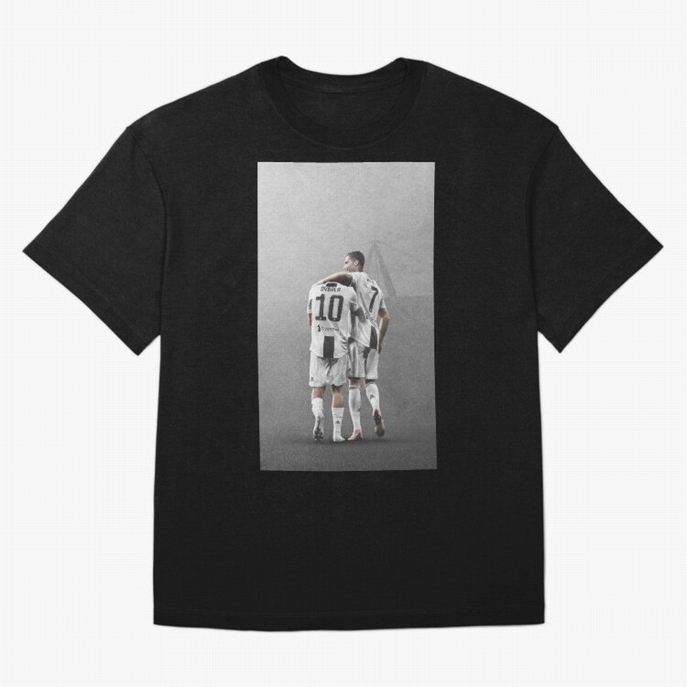 ronaldo with paulo dybala Oversized T-Shirt Turn Up for the FIFA World Cup 2026 Journey through Mbappe Highlights, Argentina and Brazil Pride, Vintage Soccer Flavor, Modern Football Stars, National Flags and Final Night Emotion; Great for Watch