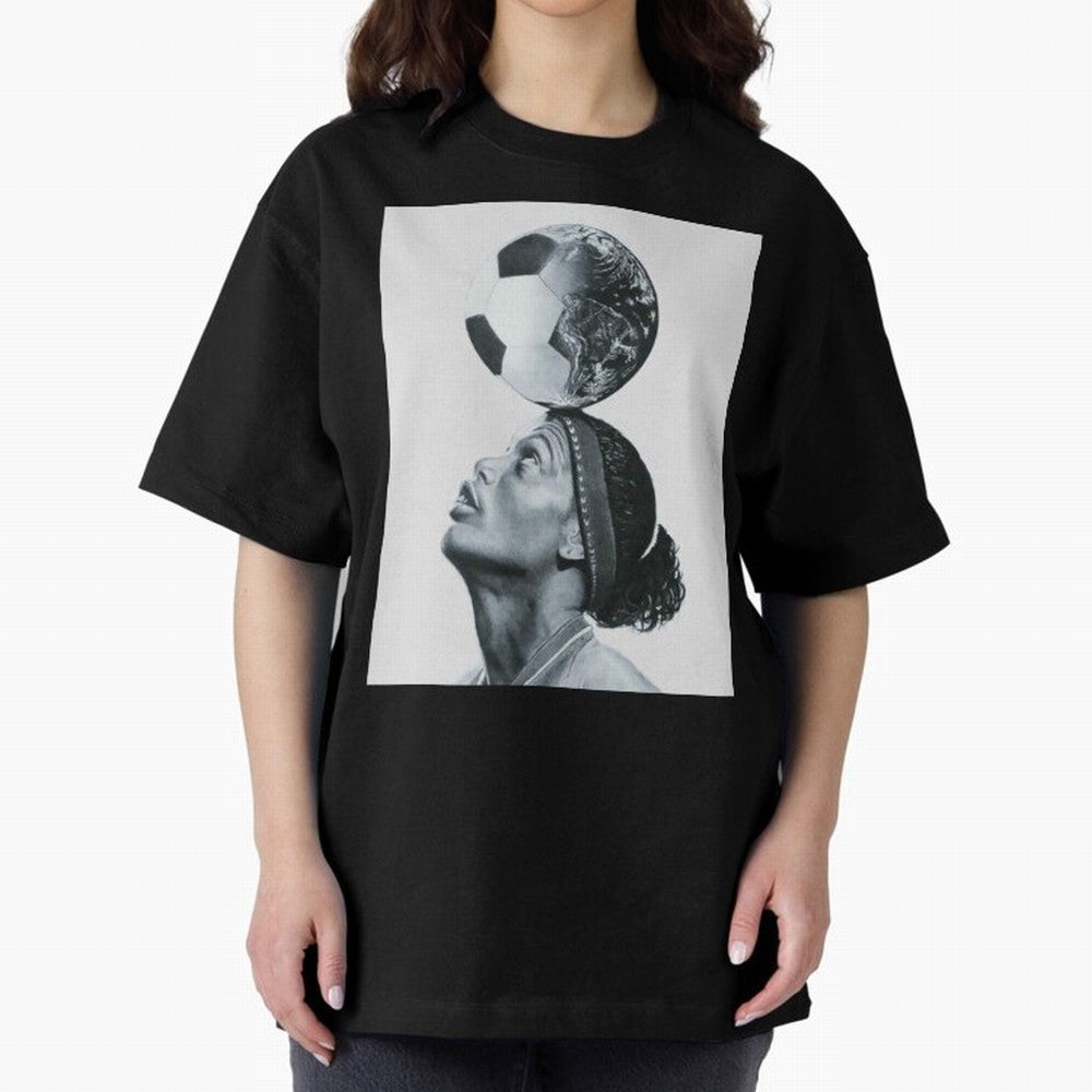 Art Ronaldinho Illustration Oversized T-Shirt Show Passion for the Stars of FIFA World Cup 2026 USA Canada Mexico Made for Messi, CR7 and Mbappe, Netherlands Energy, Match Day Excitement, Supporter Culture, Golden Goals and Global Football Passion;